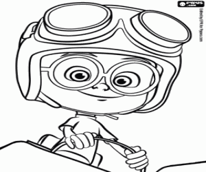 Coloriage Sherman avec le casque sur la tête