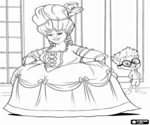 Coloriage Sherman et la Reine Marie-Antoinette