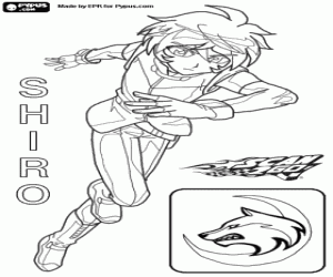 Coloriage Shiro Shibakusa, caractère Scan2Go