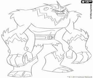 Coloriage Shocksquatch de Ben 10 Omniverse