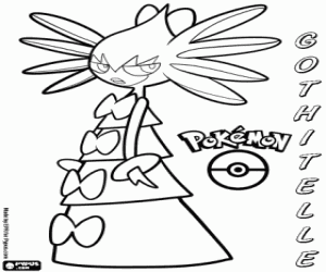 Coloriage Sidérella, un pokemon psychique