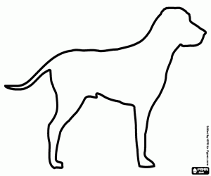 Coloriage Silhouette de chien pointer anglais
