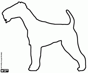 Coloriage Silhouette d’un Airedale Terrier