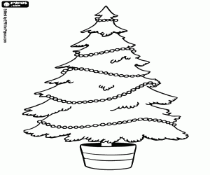 Coloriage Simple arbre de Noël