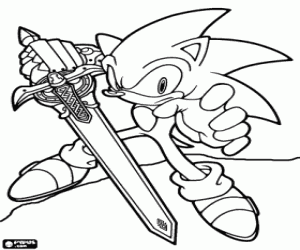 Coloriage Sir Sonic, un chevalier médiéval