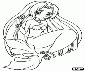 Coloriage La sirène Seira de Mermaid Melody