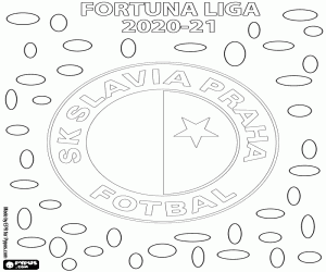 Coloriage SK Slavia Prague,2020-2021 champion