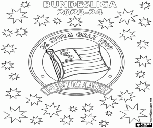 Coloriage SK Sturm Graz, champion 2023-2024