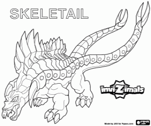 Coloriage Skeletail, un des Invizimals