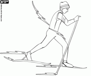 Coloriage Ski de nordique olympique