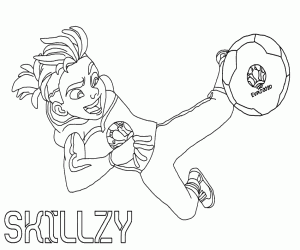 Coloriage Skillzy, mascotte de l’Euro 2020