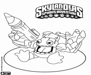Coloriage Skylander Zook, Bambazooker