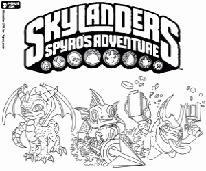 Coloriage Skylanders: Les aventures de Spyro