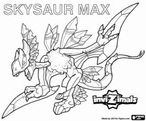 Coloriage Skysaur Max, saure Invizimals