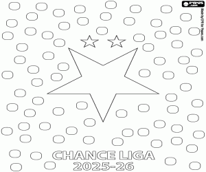 Coloriage Slavia Prague, championne 2025-2026