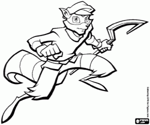Coloriage Sly Cooper, le rusé voleur