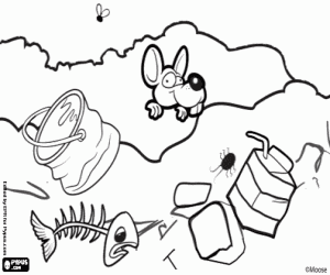 Coloriage Smelly, souris de Trash Pack