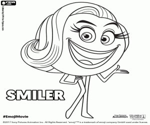 Coloriage Smiler, un personnage de Emoji