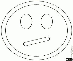 Coloriage Smiley avec visage d’insatisfaction