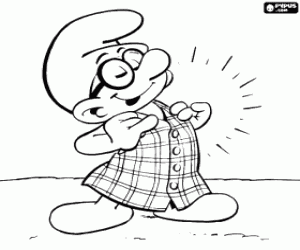 Coloriage Le Smurf plus intelligent