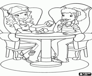 Coloriage Le snack de Holly Hobbie et son amie