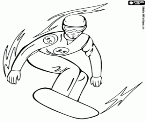 Coloriage Snowboard olympique