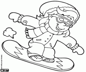 Coloriage Snowboard