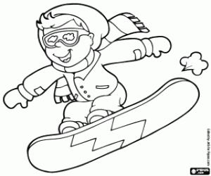 Coloriage Snowboarder
