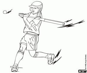 Coloriage Softball, sport olympique