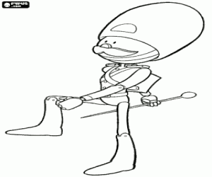 Coloriage Le soldat en bois, Pollux,le manège enchanté