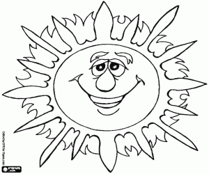 Coloriage Le soleil souriant de l’été