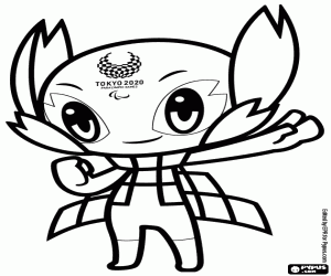 Coloriage Someity, mascotte Tokyo 2020