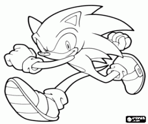 Coloriage Sonic, la mascotte de Sega