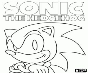 Coloriage Sonic, un héros de jeux vidéo