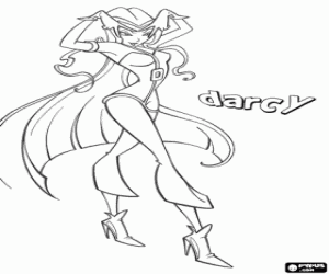 Coloriage La sorcière de l'obscurité, Darcy