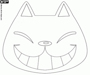 Coloriage Le sourire du chat du Cheshire