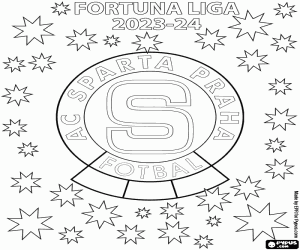 Coloriage Sparta Prague, double champion 2023-2024