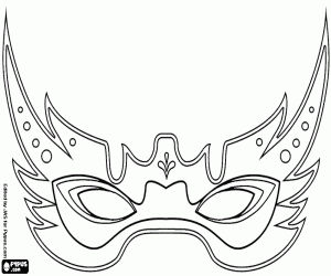 Coloriage Spectaculaire masque pour yeux de Carnaval
