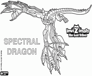 Coloriage Spectral Dragon, Invizimals The Lost Tribes