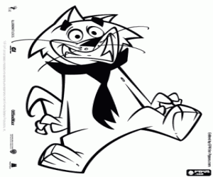 Coloriage Spook, le chat avec la cravate