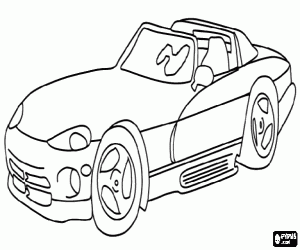 Coloriage Sports automobiles - Cabriolet