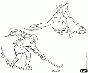 Coloriage Sports d’équipe sur la glace