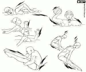 Coloriage Sports olympiques de natation