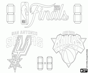 Coloriage Spurs - Knicks, Finales NBA 2026
