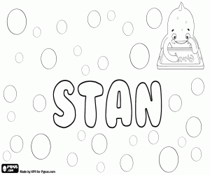 Coloriage Stan, prénom masculin