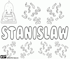 Coloriage Stanisław, variante de Stanislav