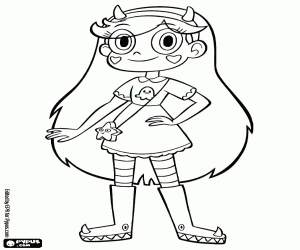 Coloriage Star Butterfly, le protagoniste