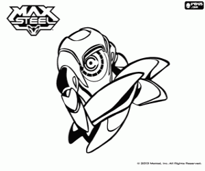 Coloriage Steel, alien de Max Steel