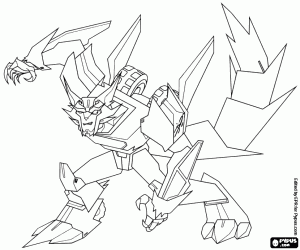 Coloriage Steeljaw, nouveau chef des Decepticons