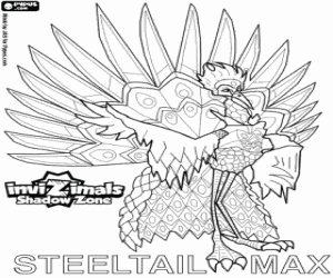 Coloriage Steeltail Max, Invizimals Shadow Zone